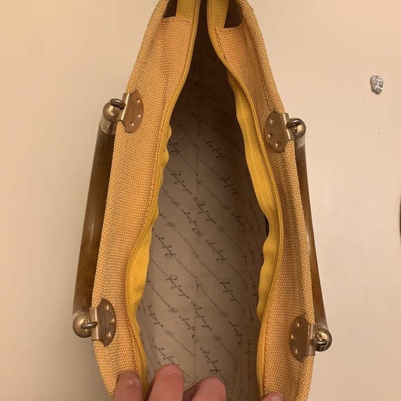 PierGiorgio yellow straw purse *never used* - Picture 5 of 6